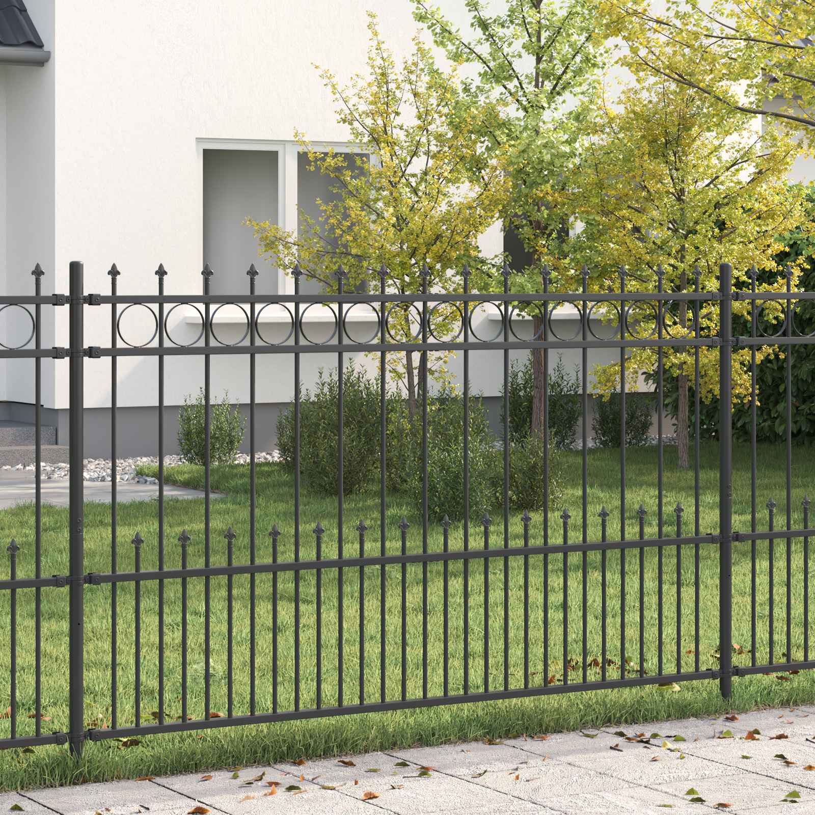 Spike Ring Hek Zwart 200 x 130 cm Gepoedercoat staal