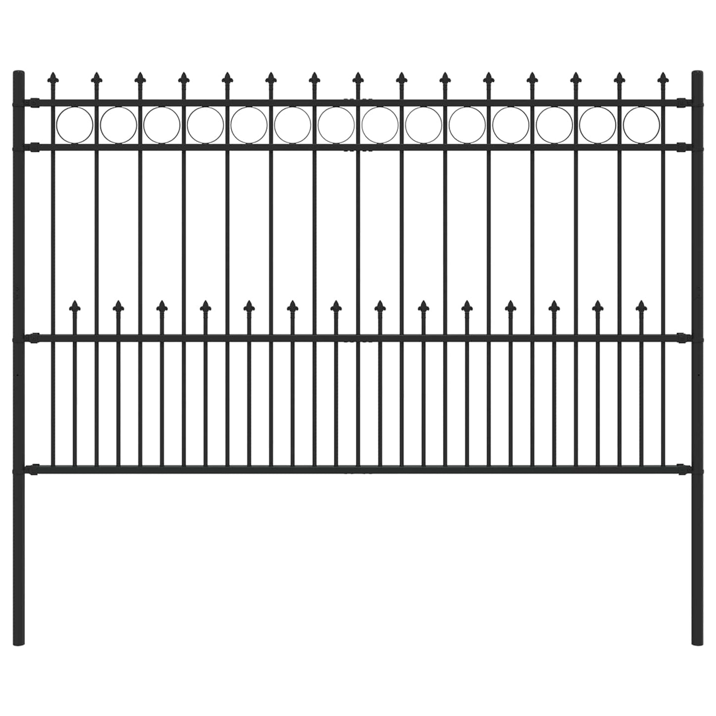 Spike Ring Hek Zwart 200 x 130 cm Gepoedercoat staal