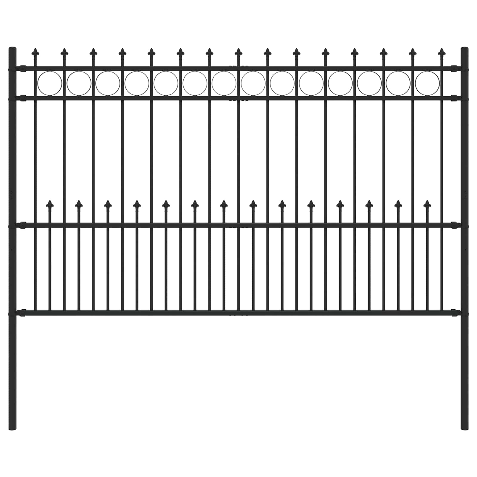 Spike Ring Hek Zwart 200 x 130 cm Gepoedercoat staal