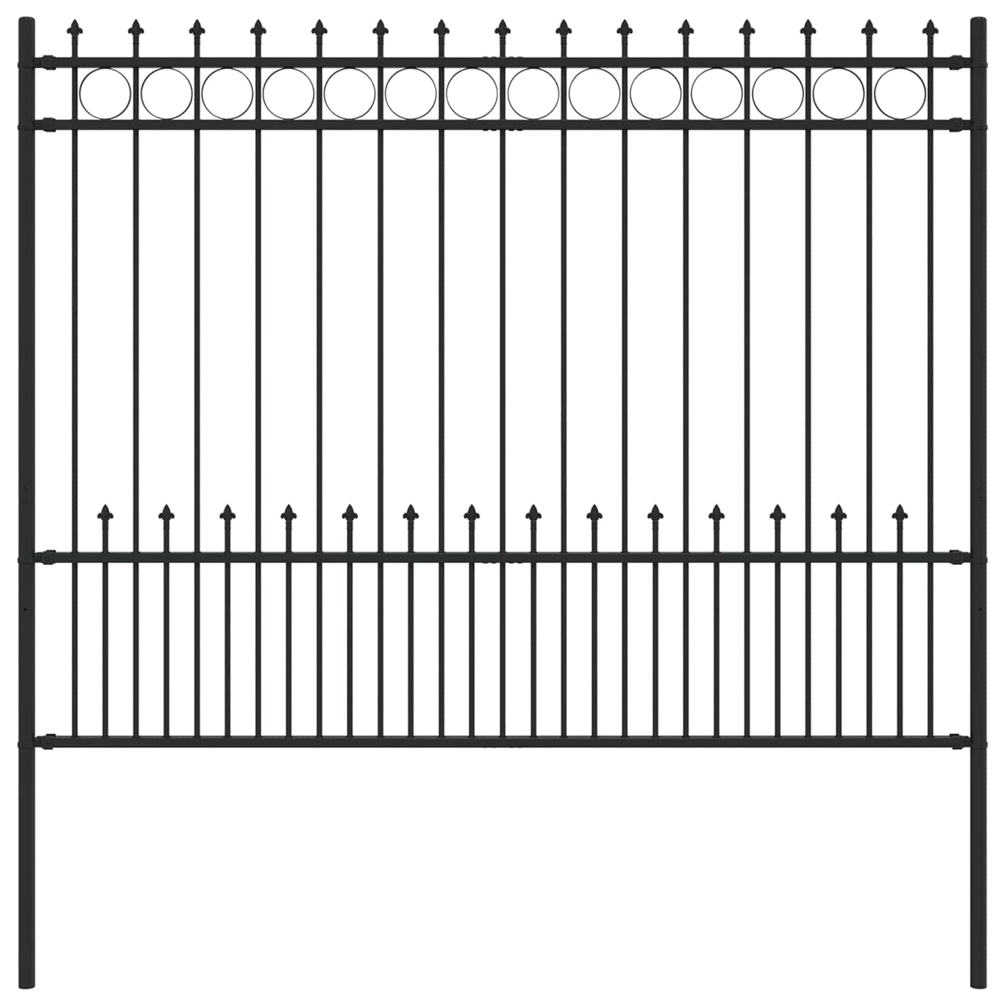 Spike Ring Hek Zwart 200 x 200 cm Gepoedercoat staal
