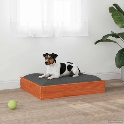 Hondenbed Wasbruin 51,5 x 44 x 9 cm Massief Vurenhout