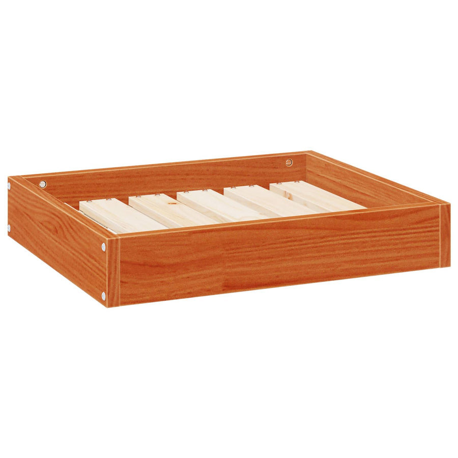 Hondenbed Wasbruin 51,5 x 44 x 9 cm Massief Vurenhout