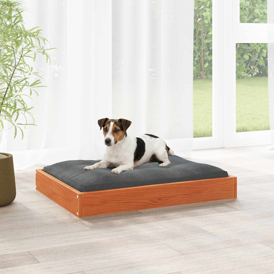 Hondenbed Wasbruin 72 x 54 x 9 cm Massief Vurenhout