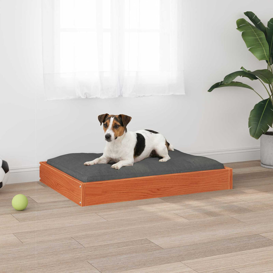 Hondenbed Wasbruin 72 x 54 x 9 cm Massief Vurenhout