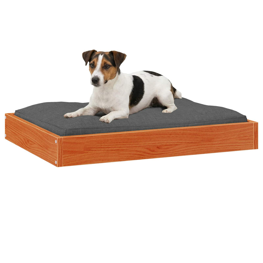 Hondenbed Wasbruin 72 x 54 x 9 cm Massief Vurenhout