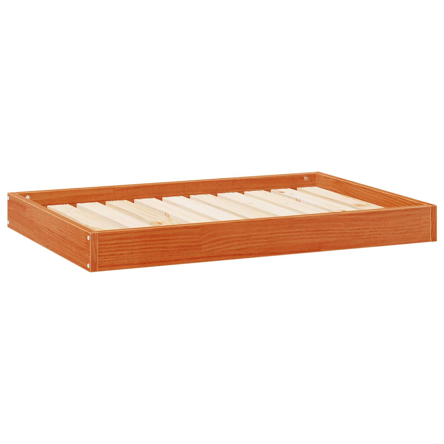Hondenbed Wasbruin 92 x 64 x 9 cm Massief Vurenhout