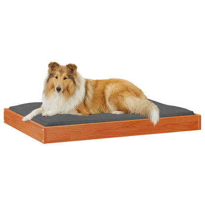 Hondenbed Wasbruin 101,5 x 74 x 9 cm Massief Vurenhout