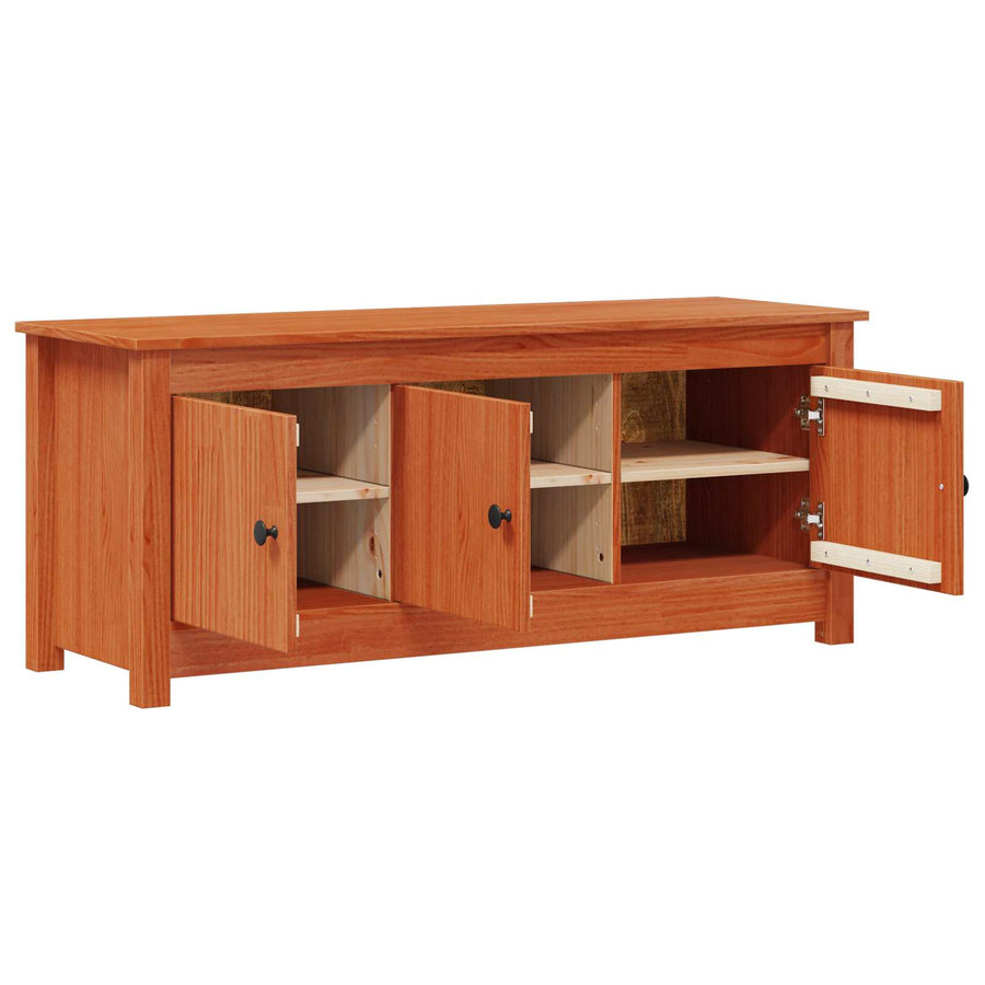 Schoenenkast Wasbruin 110 x 38 x 45,5 cm Massief grenenhout