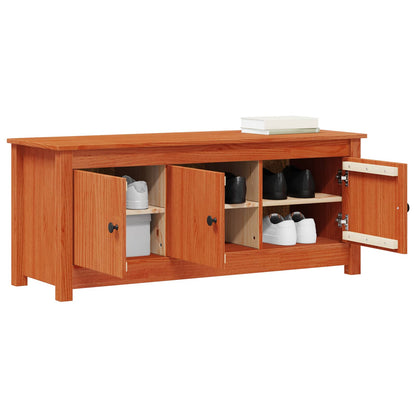 Schoenenkast Wasbruin 110 x 38 x 45,5 cm Massief grenenhout