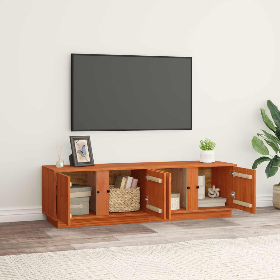 TV-kast Waskleur Bruin 140 x 40 x 40 cm Massief grenenhout