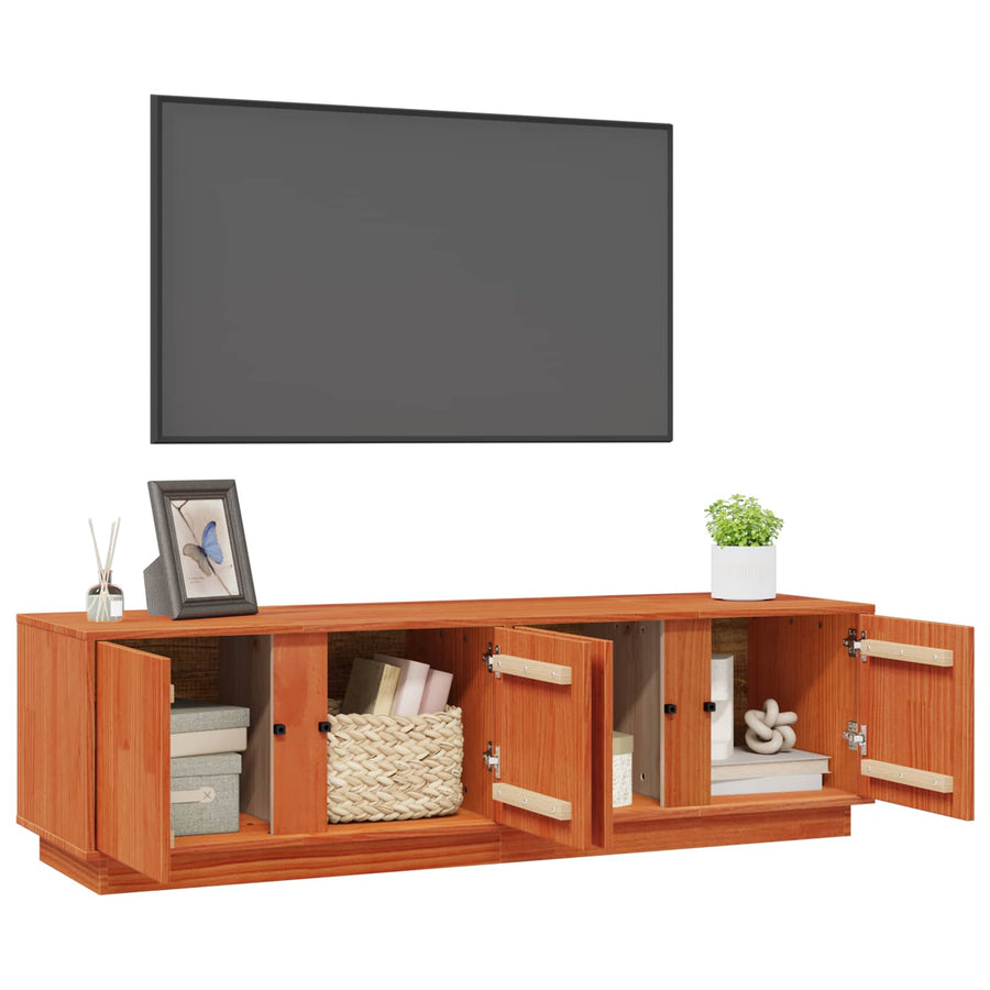 TV-kast Waskleur Bruin 140 x 40 x 40 cm Massief grenenhout