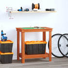 Werkbank massief grenenhout 80x50x80 cm wasbruin