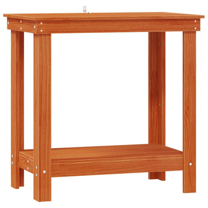 Werkbank met plank Wasbruin 80 x 50 x 80 cm Massief grenenhout