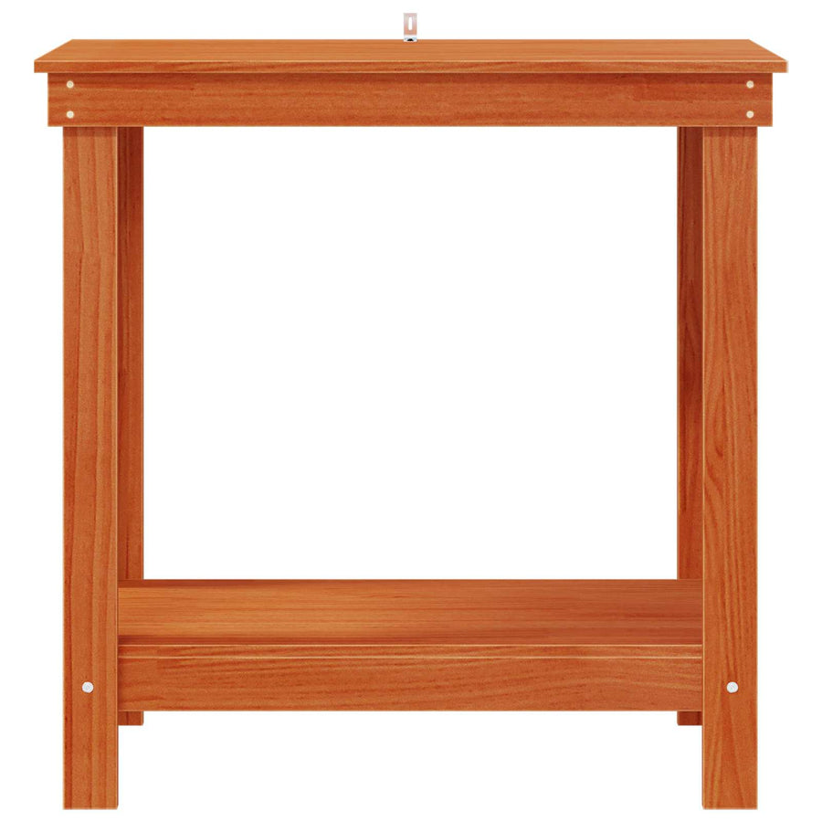 Werkbank met plank Wasbruin 80 x 50 x 80 cm Massief grenenhout