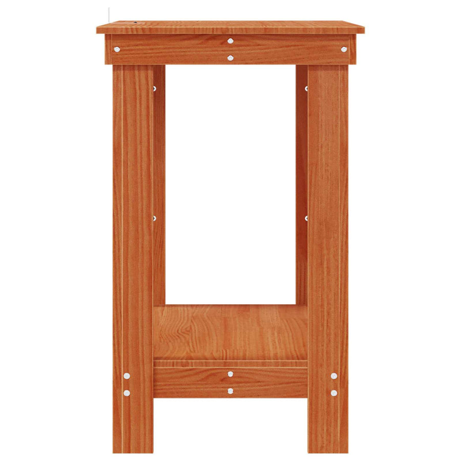 Werkbank met plank Wasbruin 80 x 50 x 80 cm Massief grenenhout