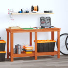 Werkbank 140x50x80 cm massief grenenhout bruin