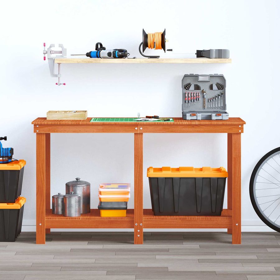 Werkbank Waskleur Bruin 140 x 50 x 80 cm Massief grenenhout