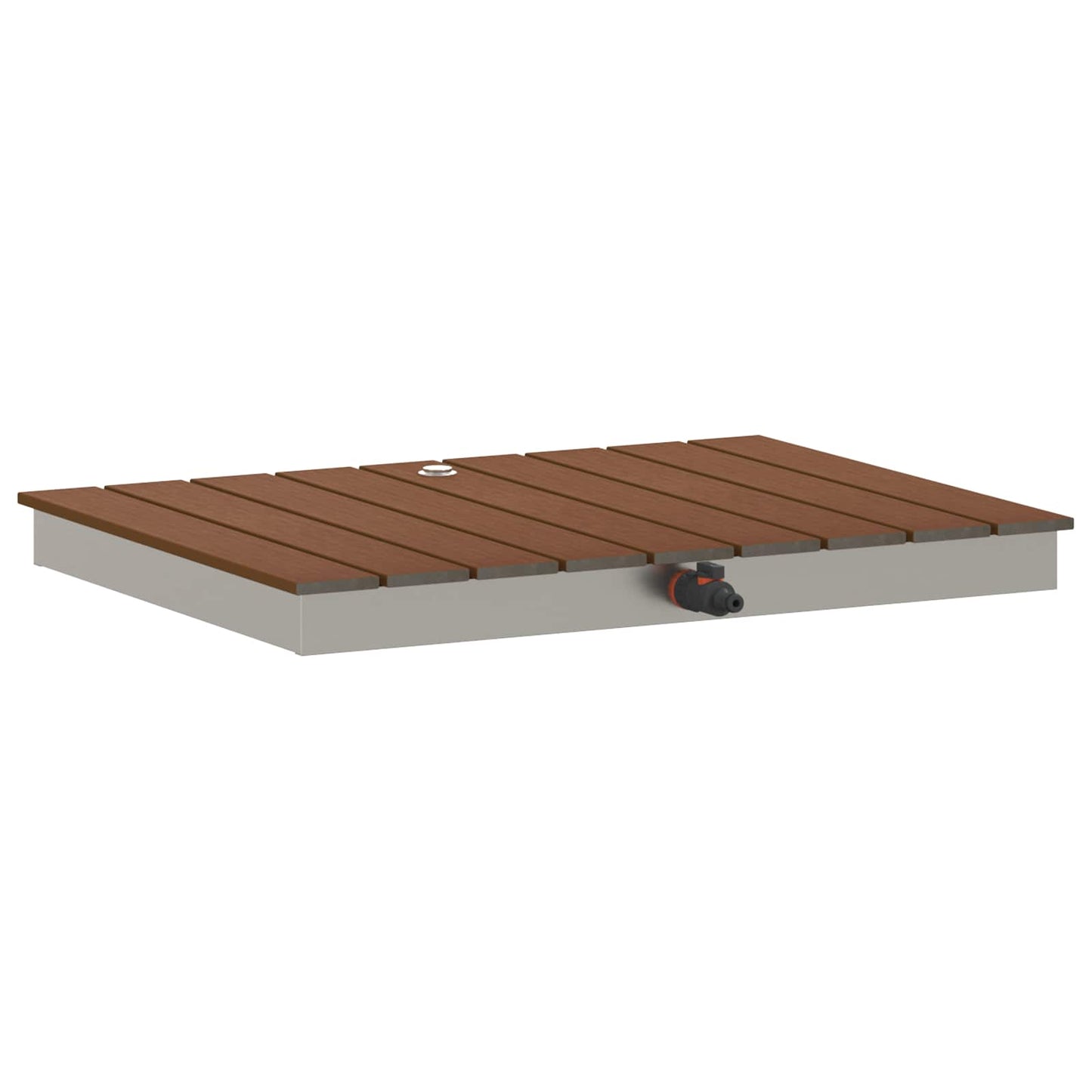 Tuin vloershower WPC en RVS 201 Bruin