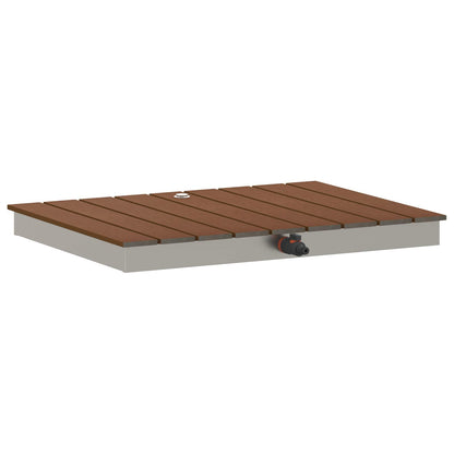 Tuin vloershower WPC en RVS 201 Bruin