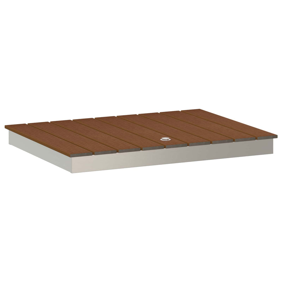 Tuin vloershower WPC en RVS 201 Bruin