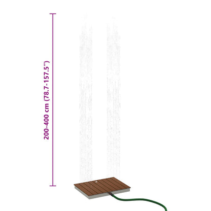 Tuin vloershower WPC en RVS 201 Bruin