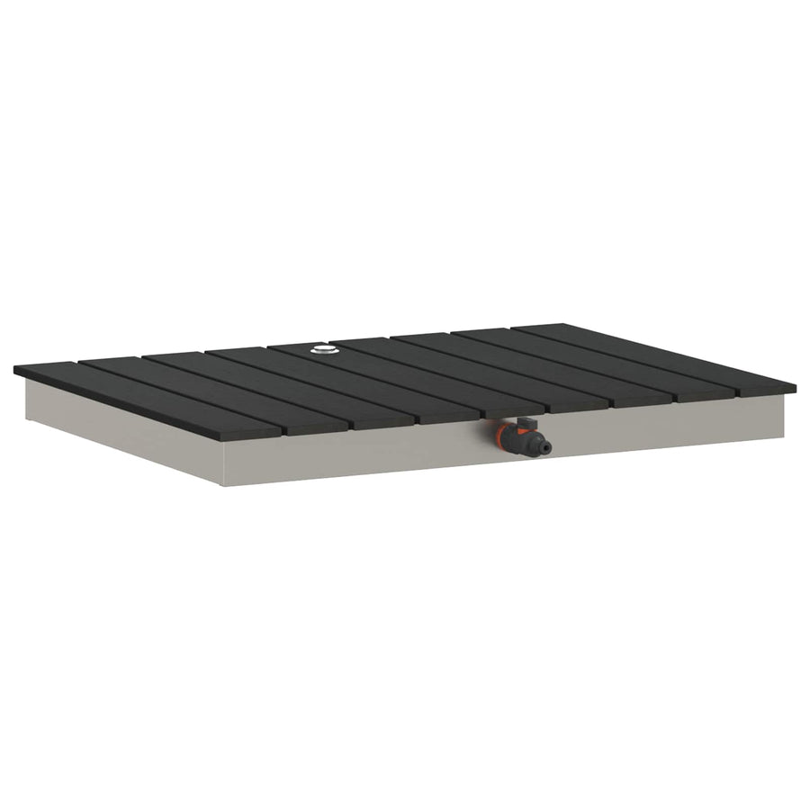 Tuin vloershower WPC en RVS 201 Antraciet