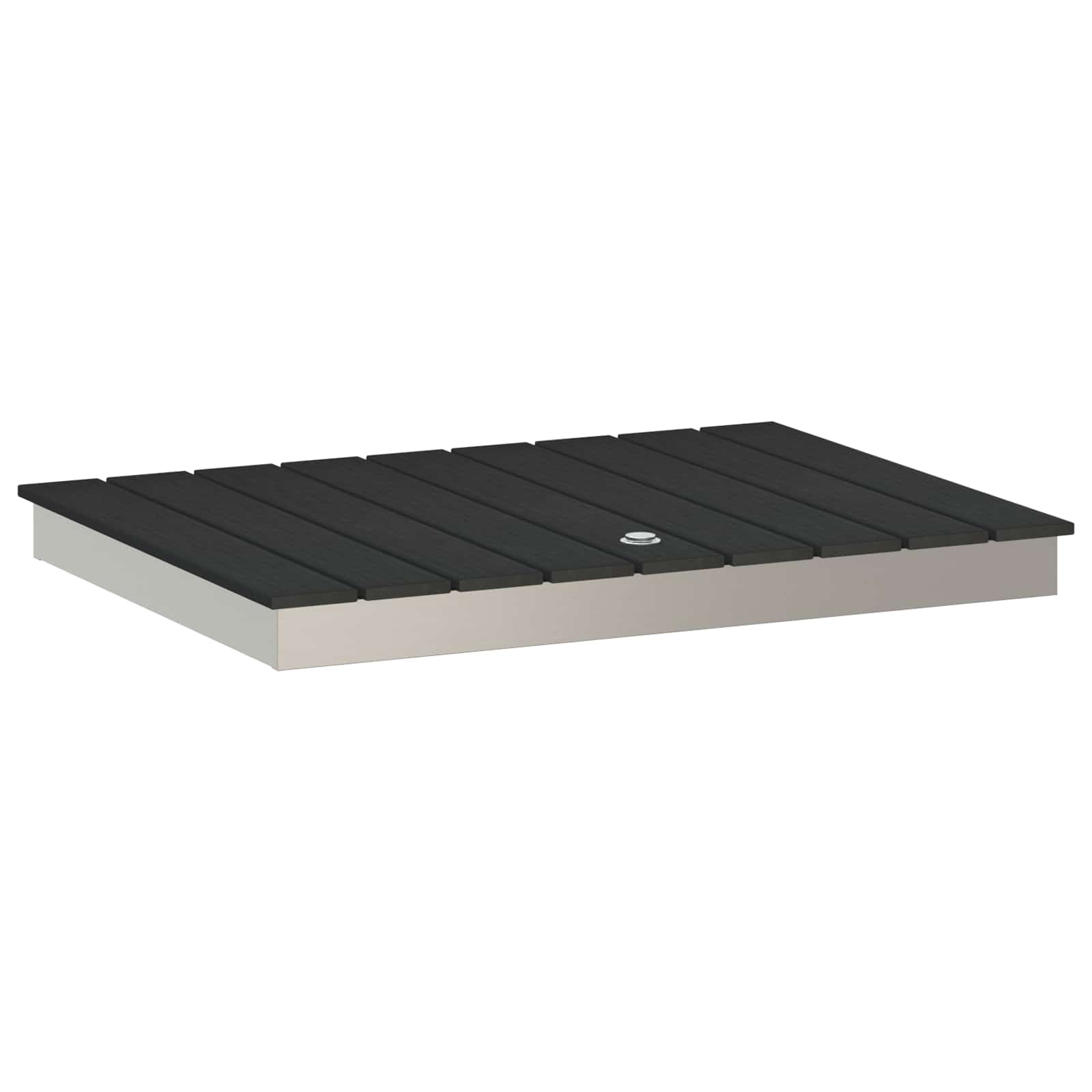 Tuin vloershower WPC en RVS 201 Antraciet