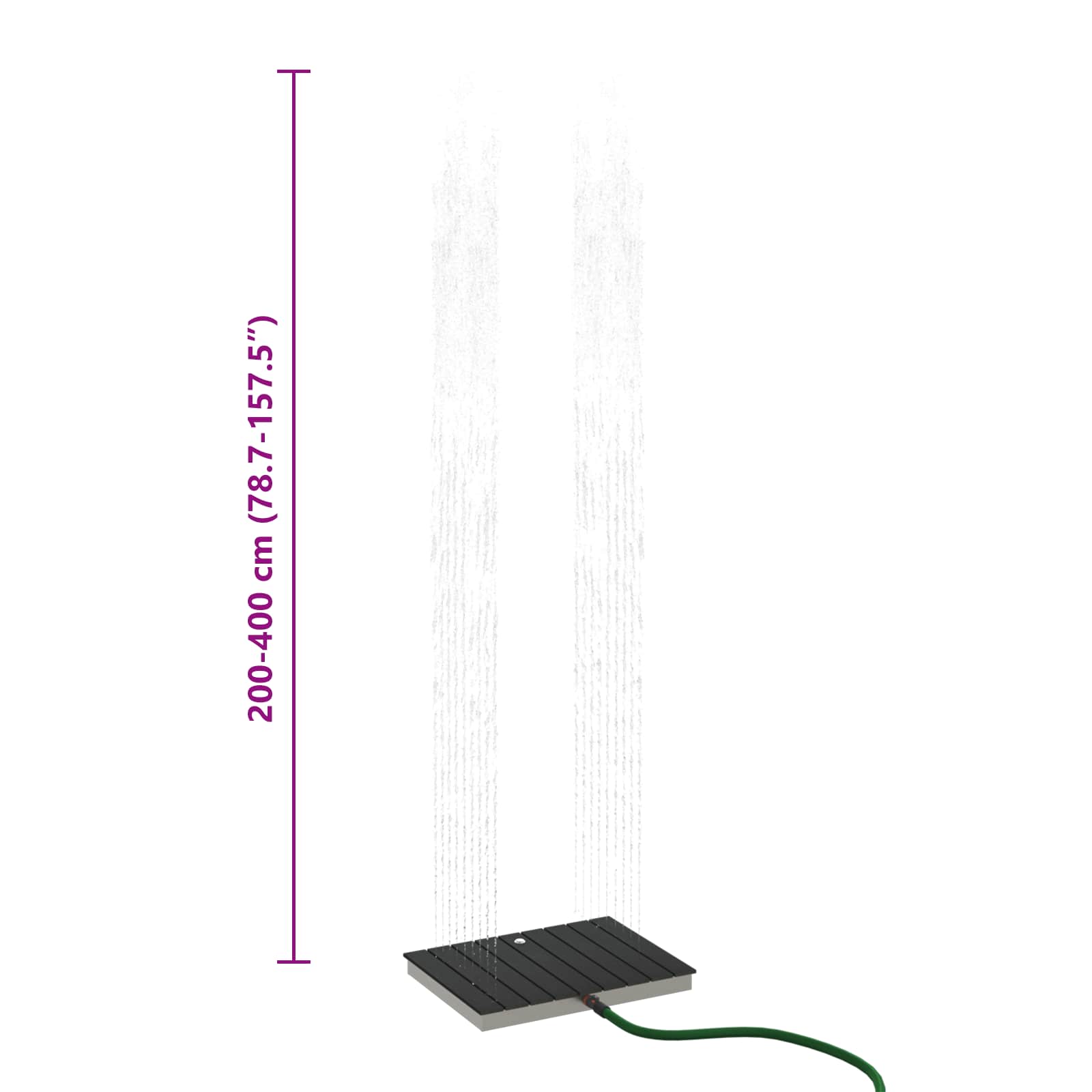 Tuin vloershower WPC en RVS 201 Antraciet