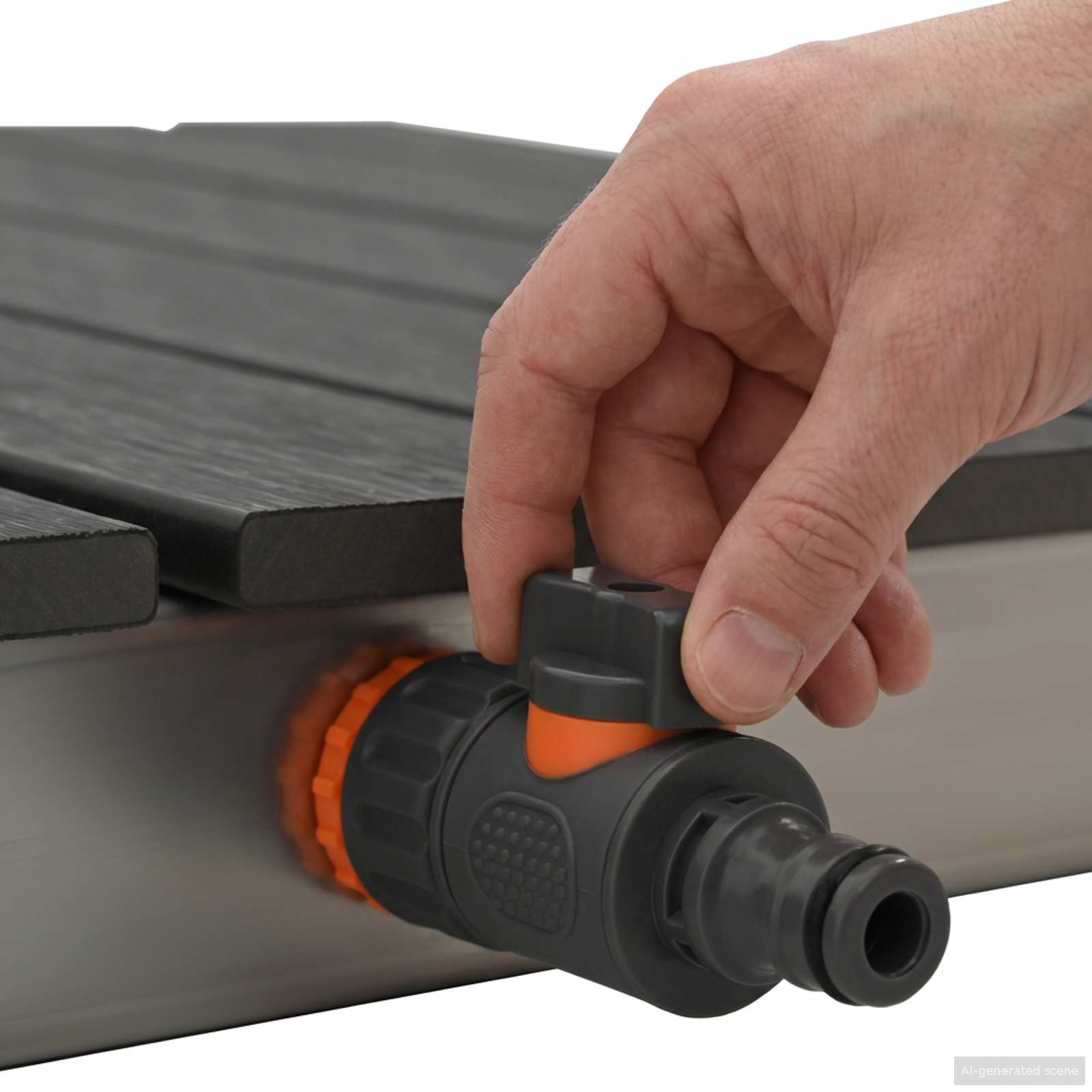 Tuin vloershower WPC en RVS 201 Antraciet