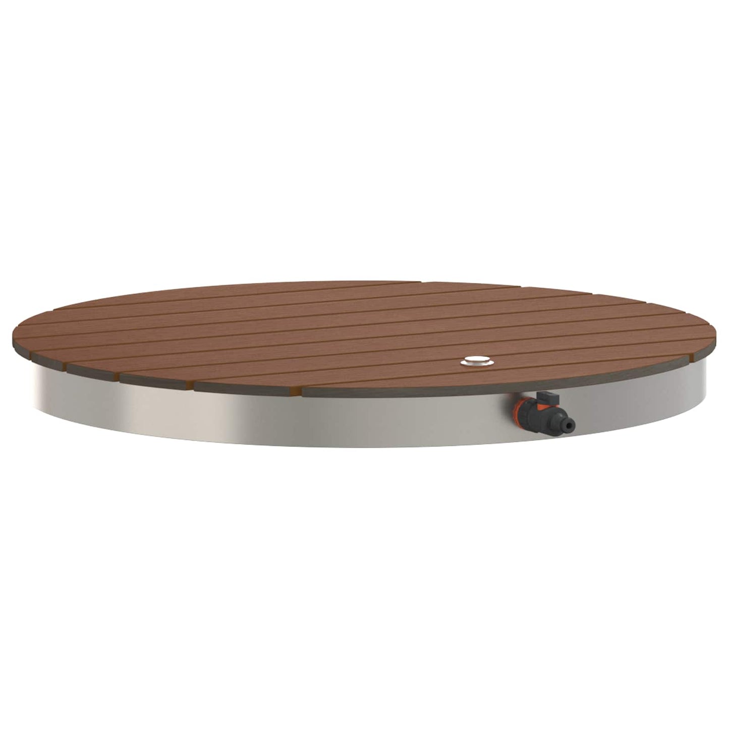 Tuin vloershower WPC en RVS 201 Bruin
