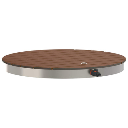 Tuin vloershower WPC en RVS 201 Bruin