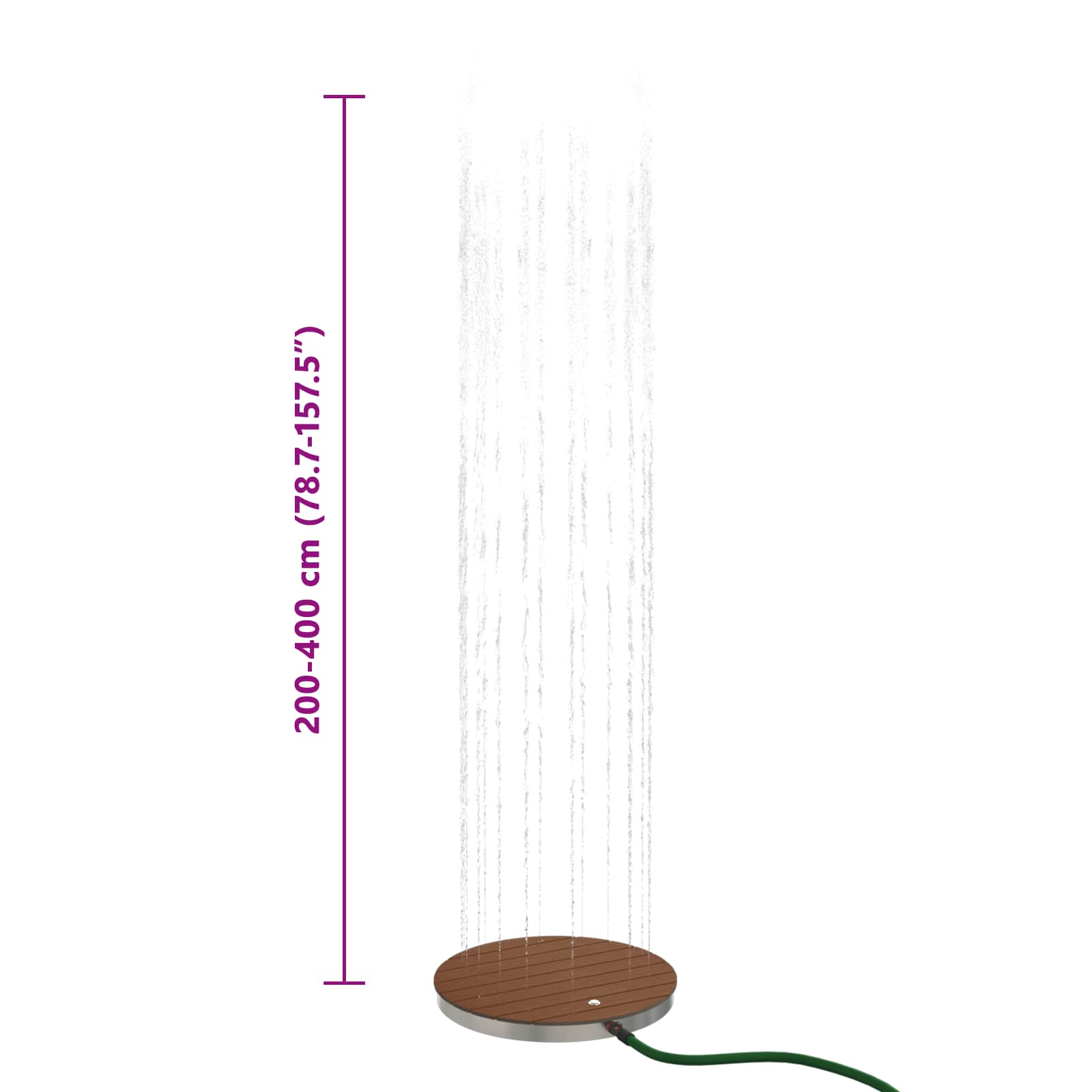 Tuin vloershower WPC en RVS 201 Bruin