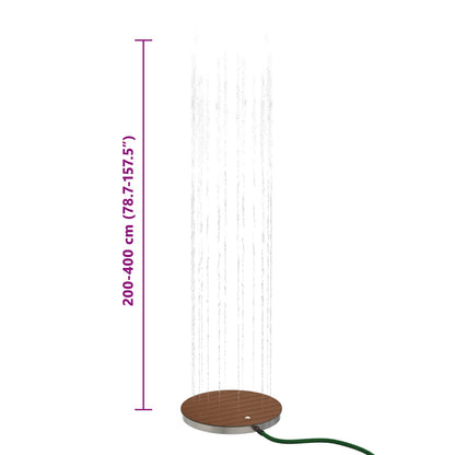 Tuin vloershower WPC en RVS 201 Bruin
