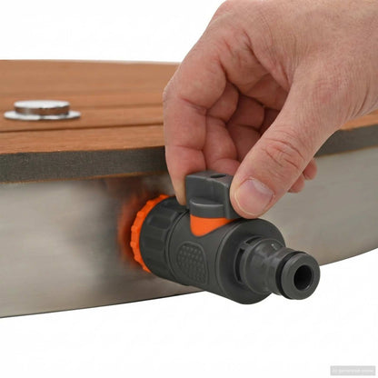 Tuin vloershower WPC en RVS 201 Bruin
