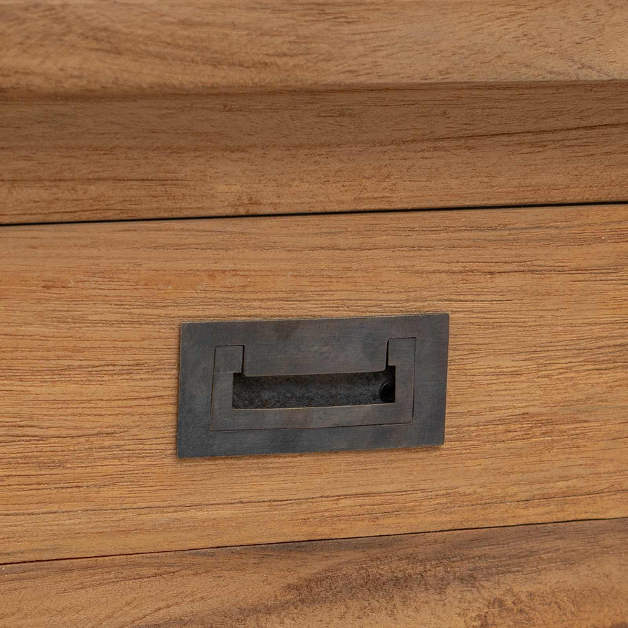 Wandtafel Naturel 90 x 30 x 80 cm Massief Teakhout