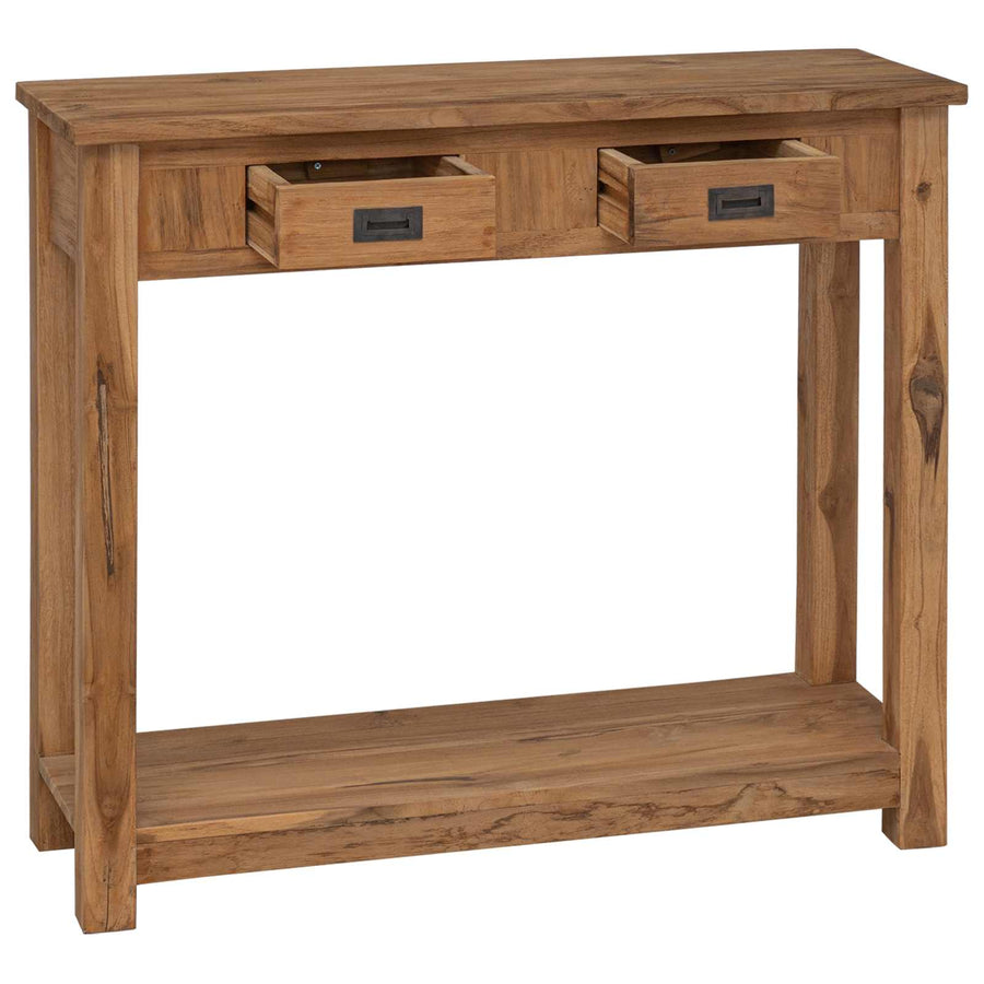 Wandtafel Naturel 90 x 30 x 80 cm Massief Teakhout