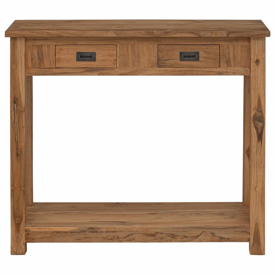 Wandtafel Naturel 90 x 30 x 80 cm Massief Teakhout