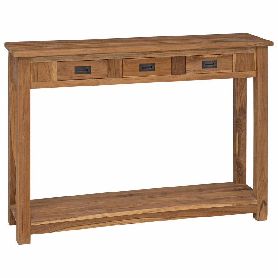 Wandtafel Naturel 110 x 30 x 80 cm Massief Teakhout