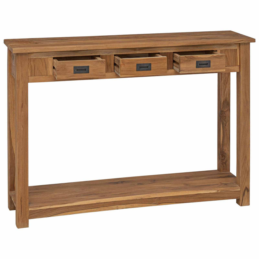 Wandtafel Naturel 110 x 30 x 80 cm Massief Teakhout
