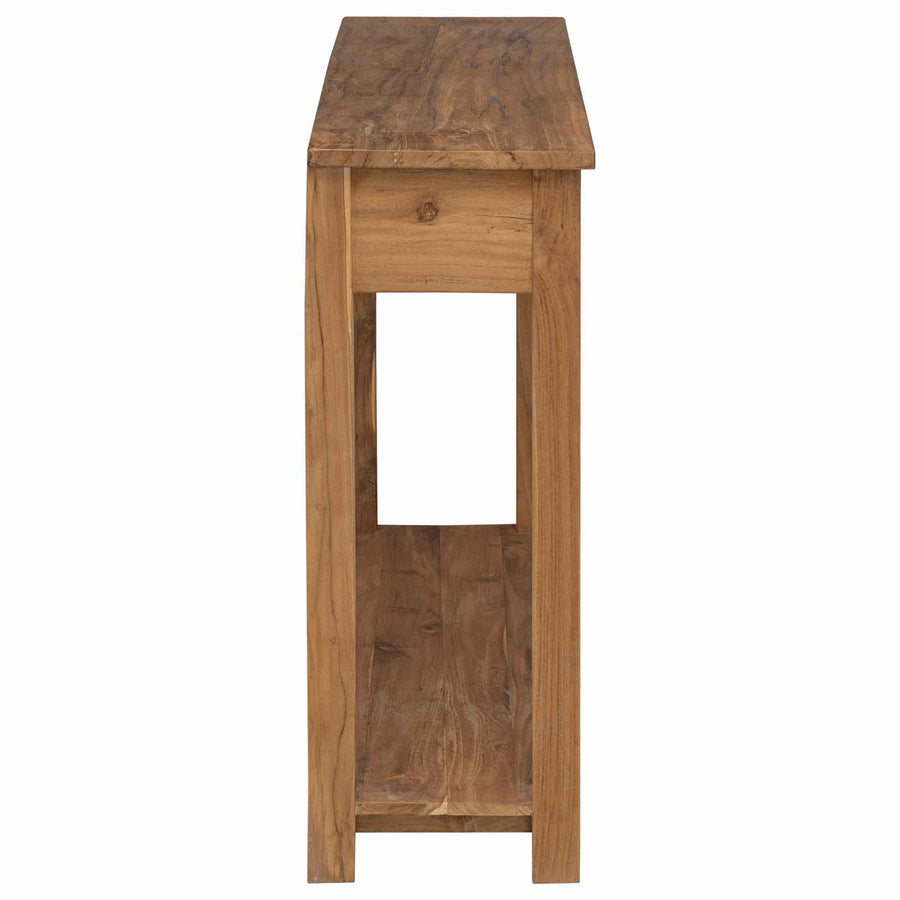 Wandtafel Naturel 110 x 30 x 80 cm Massief Teakhout