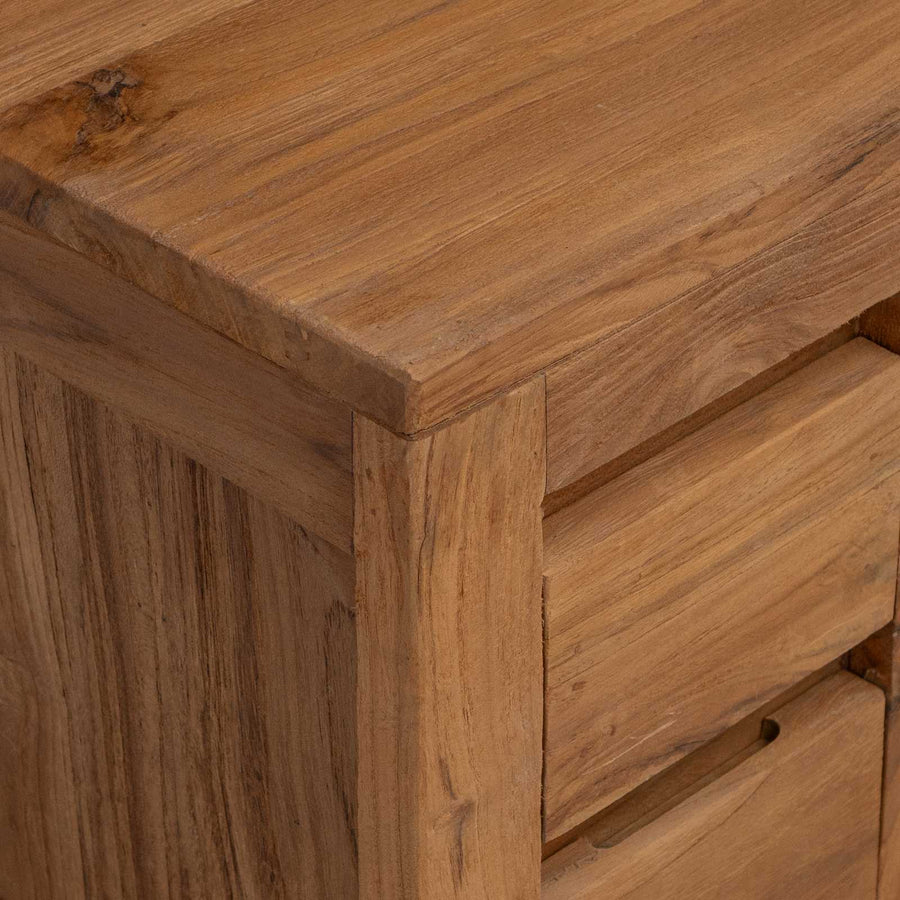 Tv-meubel 110 x 30 x 40 cm Naturel Massief Teakhout
