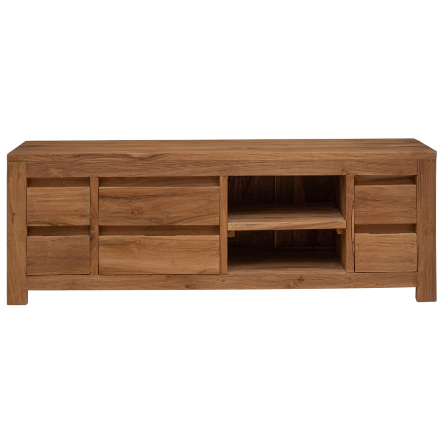 Tv-meubel 110 x 30 x 40 cm Naturel Massief Teakhout