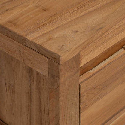 TV-kast 110 x 30 x 35 cm Naturel Massief Teakhout