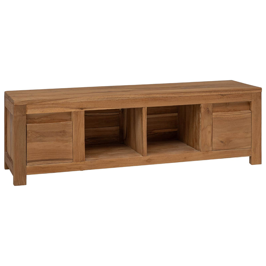 TV-kast 110 x 30 x 35 cm Naturel Massief Teakhout