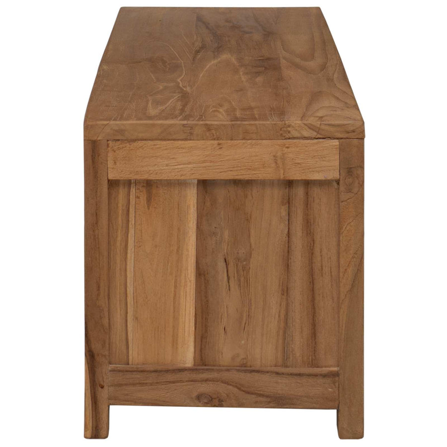 TV-kast 110 x 30 x 35 cm Naturel Massief Teakhout