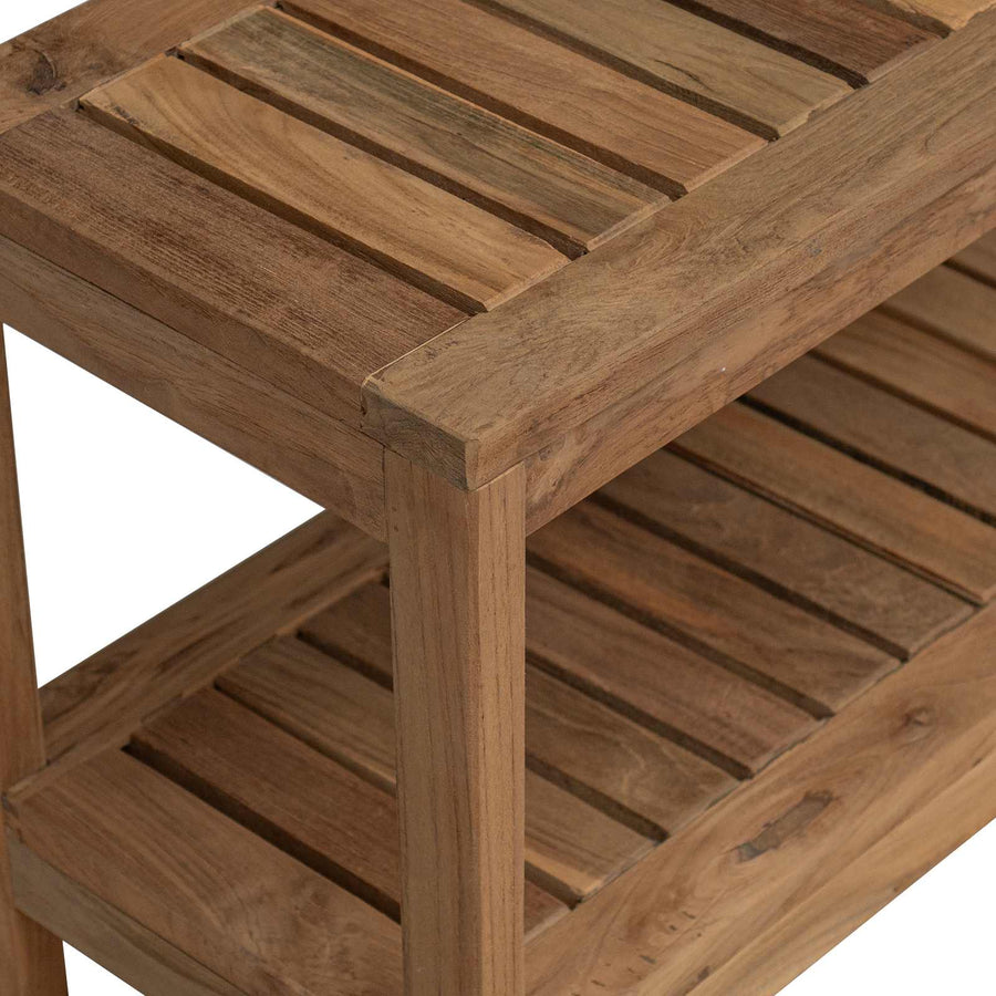 Badkamer Zijtafel Naturel 60 x 30 x 45 cm Massief Teakhout