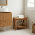 Badkamer Bijzettafel Naturel 50 x 35 x 45 cm Massief Teakhout