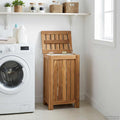 Wasmand Naturel 35 x 25 x 60 cm Massief Teakhout