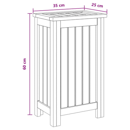 Wasmand Naturel 35 x 25 x 60 cm Massief Teakhout