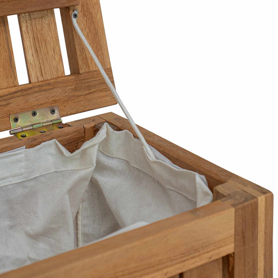 Wasmand Naturel 50 x 35 x 60 cm Massief Teakhout